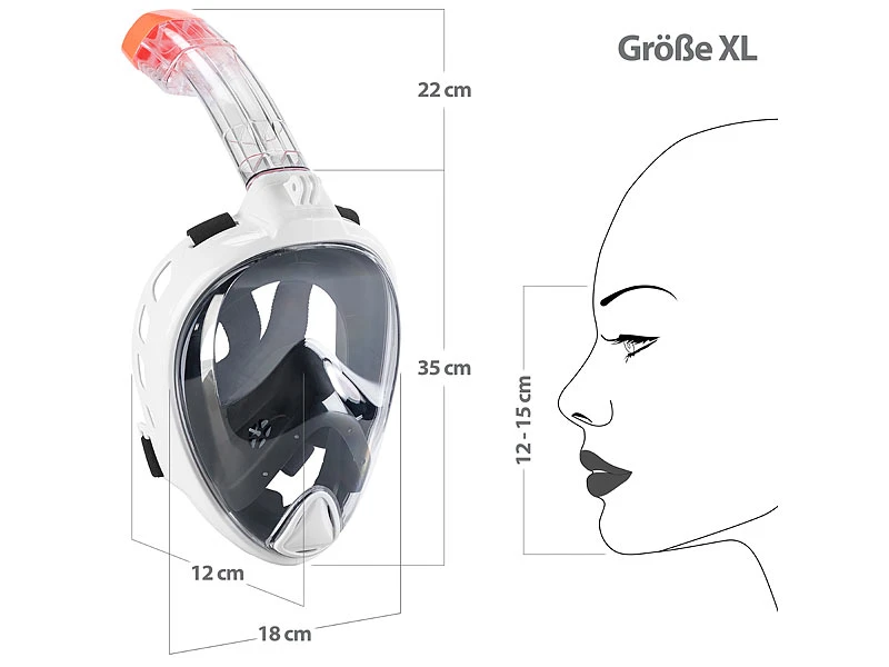 Speeron Helm-Kamera:Tauch-Video-Set Mit Tauchmaske Und 4K-Action-Cam, Größe XL 4 Speeron Helm-Kamera:Tauch-Video-Set Mit Tauchmaske Und 4K-Action-Cam, Größe XL – Bild 4