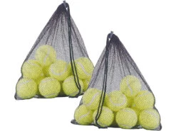 Speeron Tennis-BĂ€lle:24er-Set TennisbĂ€lle, 65 Mm FĂŒr Fortgeschrittene, Gelb, Mit Tragenetz