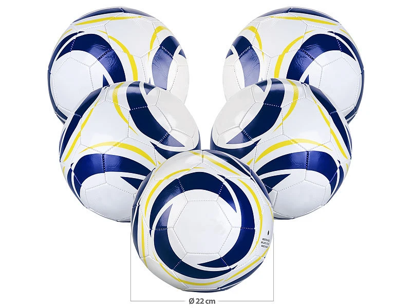 Speeron Sportball:5er-Set Hobby-Fußbälle Aus Kunstleder, 20 Cm Ø, Größe 4, 260 G 1 Speeron Sportball:5er-Set Hobby-Fußbälle Aus Kunstleder, 20 Cm Ø, Größe 4, 260 G