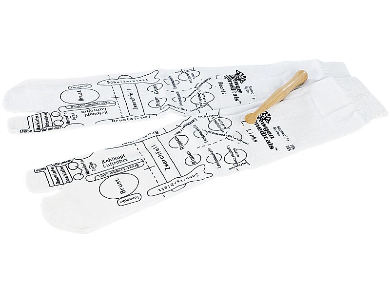 Newgen Medicals Fußreflexzonen Socken:3er-Set Druckpunkt-Socken Für Fuß-Reflexzonen-Massage, Gr. 38 - 40 6 Newgen Medicals Fußreflexzonen Socken:3er-Set Druckpunkt-Socken Für Fuß-Reflexzonen-Massage, Gr. 38 - 40 – Bild 6