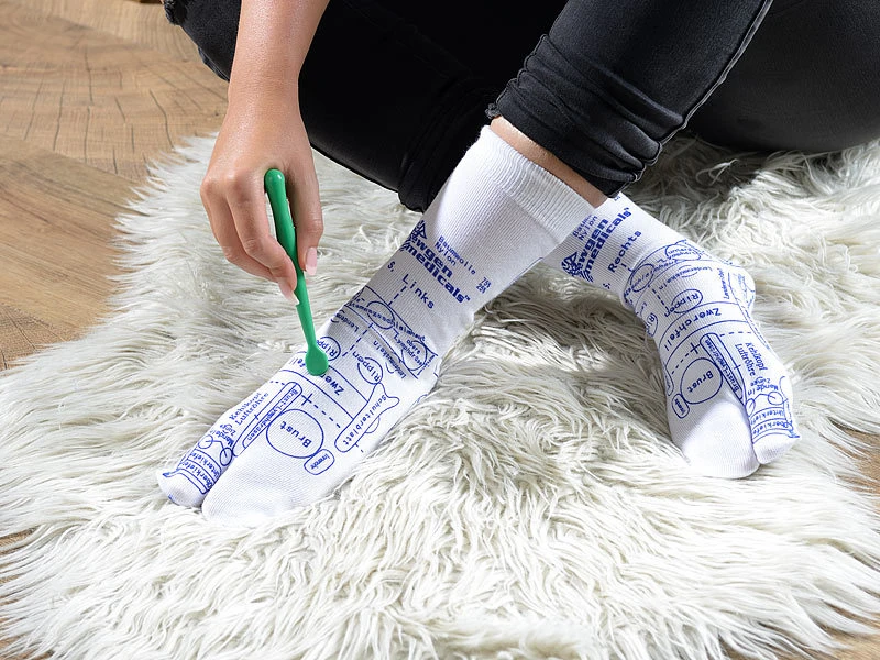 Newgen Medicals Akupunktur Socken:Druckpunkt-Socken Für Fuß-Reflexzonen-Massage, Gr. 41 - 43 3 Newgen Medicals Akupunktur Socken:Druckpunkt-Socken Für Fuß-Reflexzonen-Massage, Gr. 41 - 43 – Bild 3