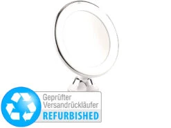 Sichler Beauty Bad-Spiegel:Wand-Kosmetikspiegel, 5-fach, Saugnapf & 25 LEDs (Versandrückläufer)