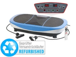 Newgen Medicals Vibrationsplatte Sport:Vibrationsplatte Mit Vertikaler & Horizontaler Versandrückläufer