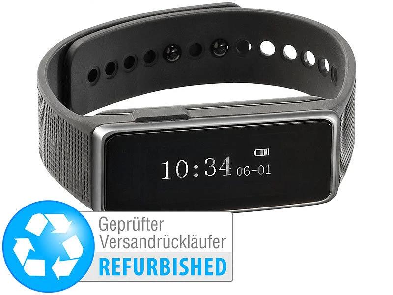 Newgen Medicals Fitness Smartwatches:Fitness-Armband FBT-40 Mit Bluetooth (Versandrückläufer) 1 Newgen Medicals Fitness Smartwatches:Fitness-Armband FBT-40 Mit Bluetooth (Versandrückläufer)