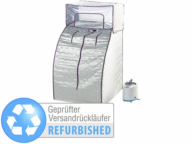 Newgen Medicals Dampf-Sauna:Heim-Dampfsauna, Stabiles Nylon, Kopfabdeckung, Versandrückläufer 1 Newgen Medicals Dampf-Sauna:Heim-Dampfsauna, Stabiles Nylon, Kopfabdeckung, Versandrückläufer