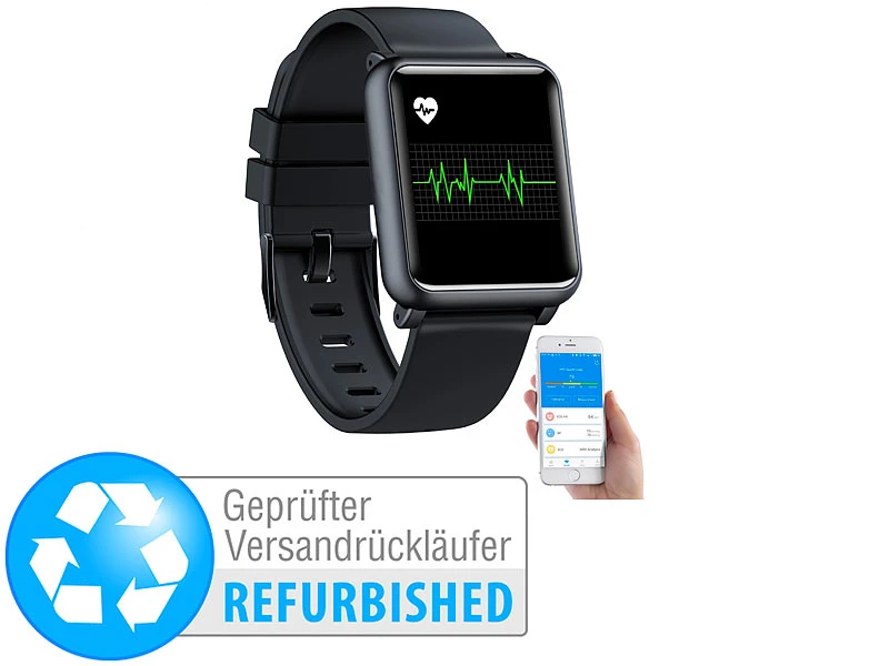 Newgen Medicals Gesundheitsuhr Mit EKG:Fitness-Uhr Mit EKG- & Blutdruckanzeige, Versandrückläufer 2 Newgen Medicals Gesundheitsuhr Mit EKG:Fitness-Uhr Mit EKG- & Blutdruckanzeige, Versandrückläufer – Bild 2