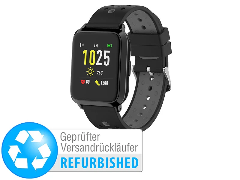 Newgen Medicals GPS Smartwatch:GPS-Sportuhr, Always-On-Display, Bluetooth, App,Versandrückläufer 1 Newgen Medicals GPS Smartwatch:GPS-Sportuhr, Always-On-Display, Bluetooth, App,Versandrückläufer