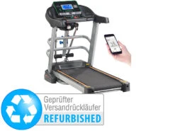 Newgen Medicals Laufband Mit Motor:Profi-Laufband & Fitness-Station, App, Bluetooth (Versandrückläufer)