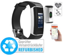 Newgen Medicals Sport-Uhren:Fitness-GPS-Armband Mit XL-Farb-Display (Versandrückläufer)