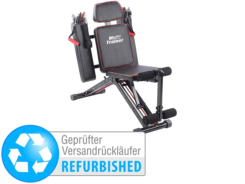 PEARL Sports Fitnessbank Übungen:40in1-Ganzkörper-Krafttrainer HT-640, 40 Übungen (Versandrückläufer) 1 PEARL Sports Fitnessbank Übungen:40in1-Ganzkörper-Krafttrainer HT-640, 40 Übungen (Versandrückläufer)