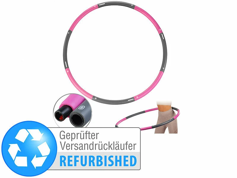 PEARL Sports Fitness-Hula-Hoop-Reifen:Hula-Hoop-Reifen Mit Schaumstoff-Ummantelung, Versandrückläufer 1 PEARL Sports Fitness-Hula-Hoop-Reifen:Hula-Hoop-Reifen Mit Schaumstoff-Ummantelung, Versandrückläufer