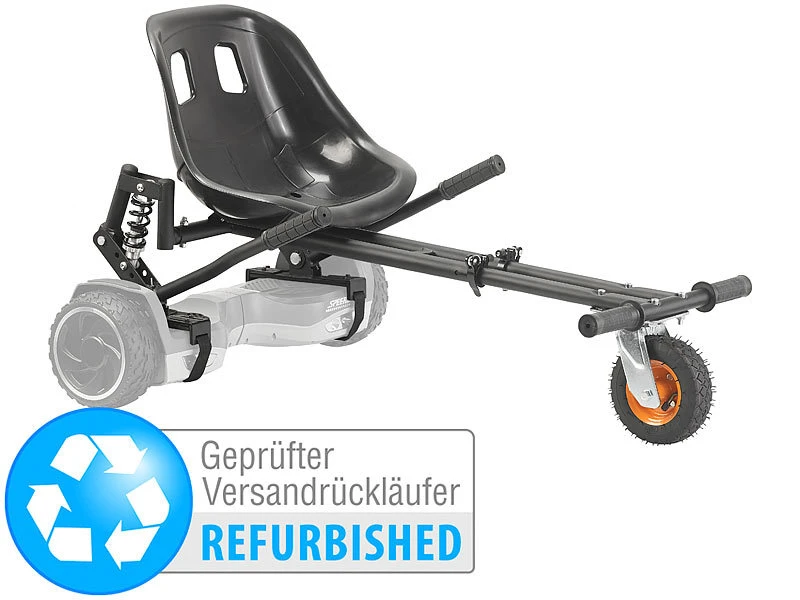 Speeron Hoverboard-Kart-Sitz:Nachrüst-Kart-Sitz Mit Federung Für Versandrückläufer 1 Speeron Hoverboard-Kart-Sitz:Nachrüst-Kart-Sitz Mit Federung Für Versandrückläufer