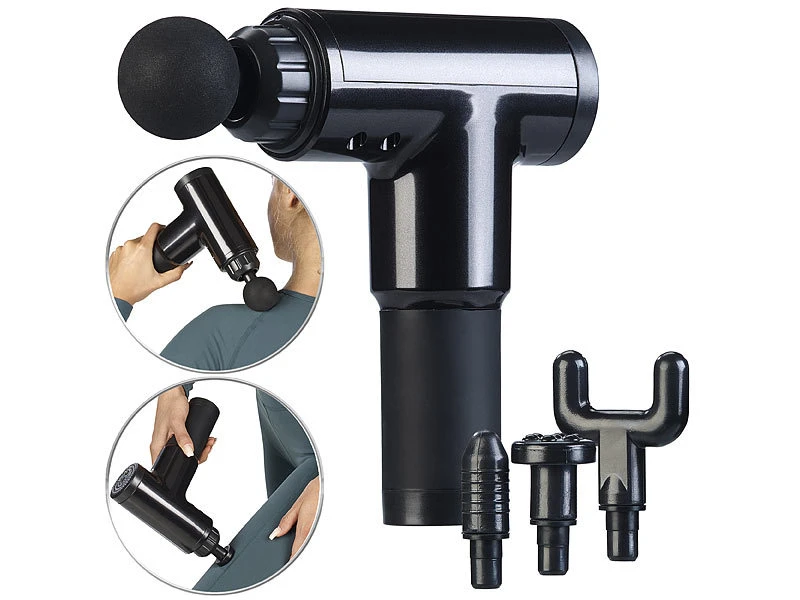 Newgen Medicals Handmassagegerät:Akku-Hand-Massagegerät Mit 4 Aufsätzen & 6 Stufen, 2 Ah, 24 Watt 2 Newgen Medicals Handmassagegerät:Akku-Hand-Massagegerät Mit 4 Aufsätzen & 6 Stufen, 2 Ah, 24 Watt – Bild 2