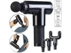 Newgen Medicals Handmassagegerät:Akku-Hand-Massagegerät Mit 4 Aufsätzen & 6 Stufen, 2 Ah, 24 Watt