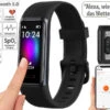 Newgen Medicals Smartwatch:Fitness-Armband Mit Touch, Herzfrequenz, SpO2, App, Alexa, IP68