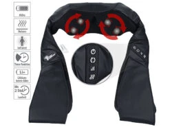 Newgen Medicals Nackenmassage:Akku-Massagegerät Für Schultern & Nacken, IR-Tiefenwärme, 24 Watt