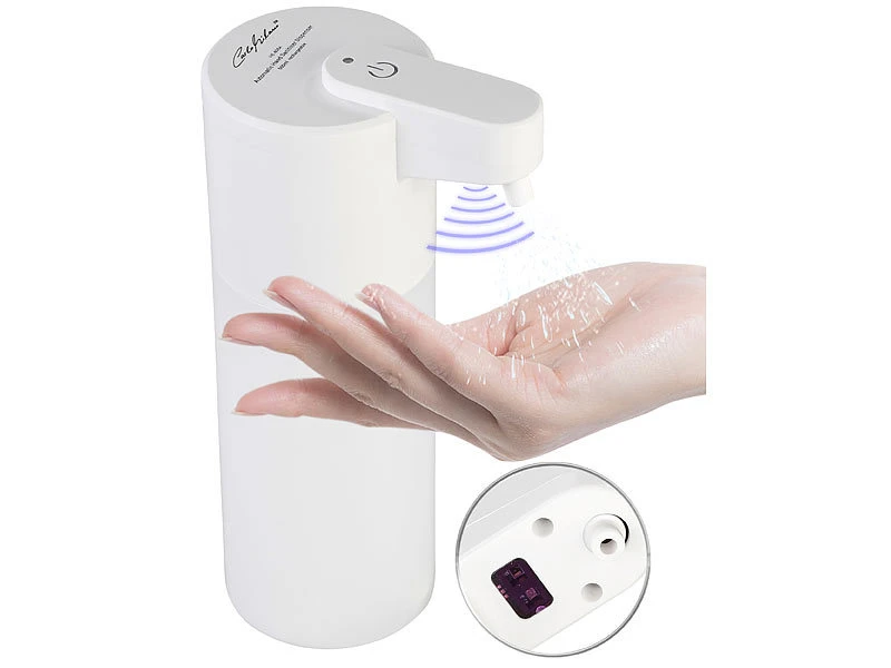Carlo Milano Flüssigseifen-Spender:4er Set Autom. Akku-Spray-Desinfektionsmittelspender, IR-Sensor,500 Ml 5 Carlo Milano Flüssigseifen-Spender:4er Set Autom. Akku-Spray-Desinfektionsmittelspender, IR-Sensor,500 Ml – Bild 5