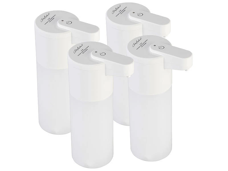 Carlo Milano Seifenspender Kontaktlos:4er Set Autom. Akku-Schaum-Seifenspender, IR-Sensor, 5 Stufen, 500 Ml 2 Carlo Milano Seifenspender Kontaktlos:4er Set Autom. Akku-Schaum-Seifenspender, IR-Sensor, 5 Stufen, 500 Ml – Bild 2