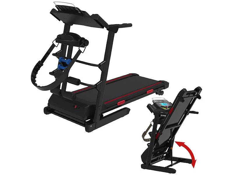 Newgen Medicals Walking Pad:3in1-Profi-Laufband & Fitness-Station, 16 Km/h, 1.100 Watt, Bluetooth 4 Newgen Medicals Walking Pad:3in1-Profi-Laufband & Fitness-Station, 16 Km/h, 1.100 Watt, Bluetooth – Bild 4