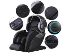 Newgen Medicals Massagestuhl:Luxus-Ganzkörper-Massagesessel, Space-Cover, Bluetooth, App, Schwarz -Newgen medicals Shop zx7092 25