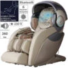 Newgen Medicals Massage Ganzkörper:Luxus-Ganzkörper-Massagesessel Mit Space-Cover, Bluetooth, App, Beige