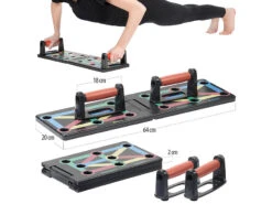Newgen Medicals Push-Up Fitnessgeräte:2er Pack 9in1-Multifunktions-Liegestütz-Brett Mit Abnehmbaren Handgr. -Newgen medicals Shop zx8015 8