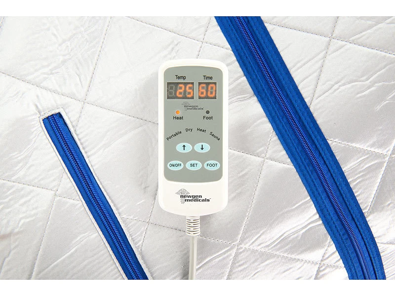 Newgen Medicals Mini Sauna:Portable Infrarot-Sauna Mit Fußheizung, 4 Carbon-Heizern, Sitz, 1050 W 5 Newgen Medicals Mini Sauna:Portable Infrarot-Sauna Mit Fußheizung, 4 Carbon-Heizern, Sitz, 1050 W – Bild 5