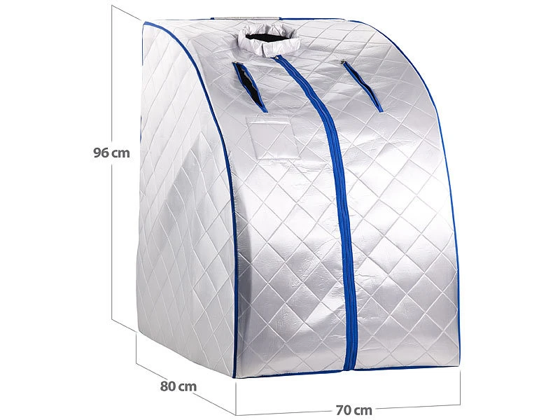 Newgen Medicals Mini Sauna:Portable Infrarot-Sauna Mit Fußheizung, 4 Carbon-Heizern, Sitz, 1050 W 4 Newgen Medicals Mini Sauna:Portable Infrarot-Sauna Mit Fußheizung, 4 Carbon-Heizern, Sitz, 1050 W – Bild 4