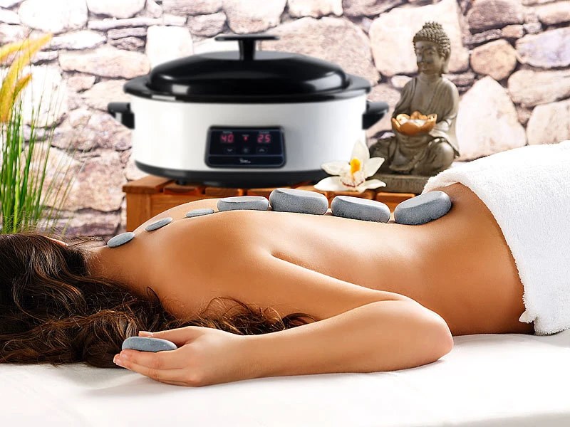 Newgen Medicals Hot Massage:Hot-Stone-Set Mit Digitaler Steuerung, 23 Steinen & Abschalt-Automatik 5 Newgen Medicals Hot Massage:Hot-Stone-Set Mit Digitaler Steuerung, 23 Steinen & Abschalt-Automatik – Bild 5