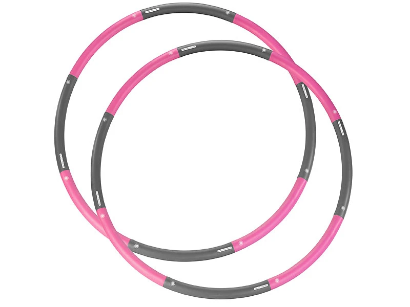 PEARL Sports Massage-Hula-Hoops:2er-Set Hula-Hoop-Reifen, Schaumstoff-Ummantelung, Bis 1,8kg, Ø 98cm 2 PEARL Sports Massage-Hula-Hoops:2er-Set Hula-Hoop-Reifen, Schaumstoff-Ummantelung, Bis 1,8kg, Ø 98cm – Bild 2